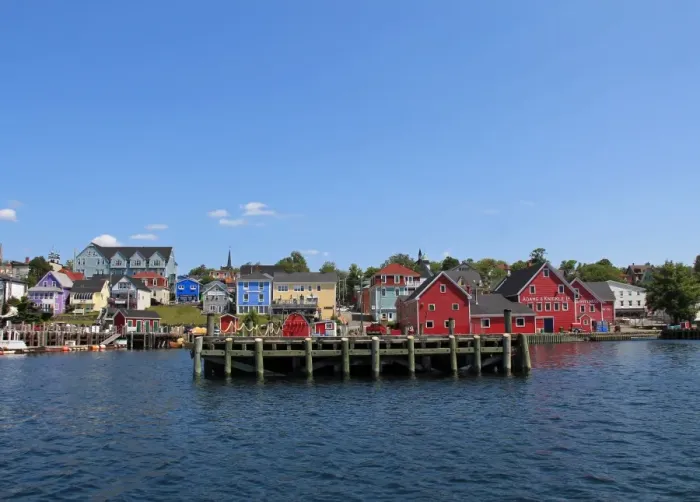 Framed Print : Lunenburg, Nova Scotia in Canada - Harbor front