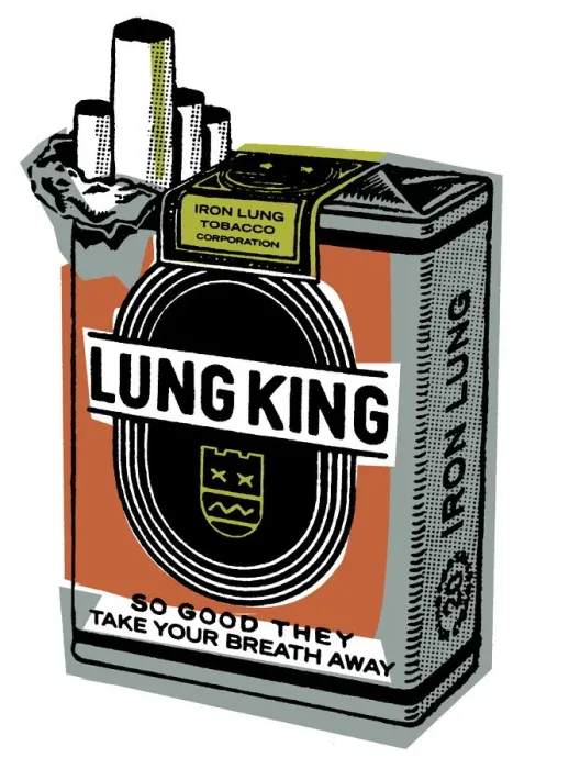 Framed Print : Lung King Brand Cigarettes Framed Print : Lung King Brand Cigarettes