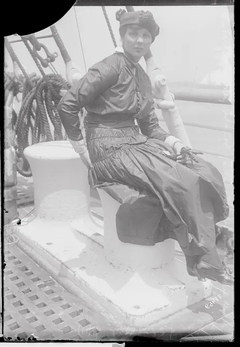 Framed Print : Lusitania Survivor on Ship Deck Framed Print : Lusitania Survivor on Ship Deck