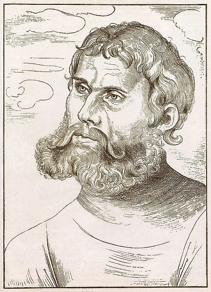 Luther as Junker JAorg (1522), by Lucas Cranach, published 1879