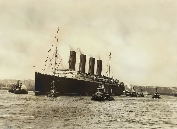 Framed Print : The Luxury Liner Lusitania