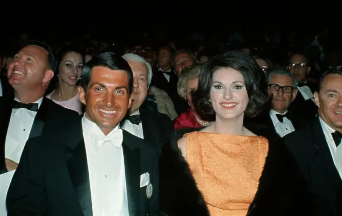 Framed Print : Lynda Byrd Johnson Sitting Next to George Hamilton