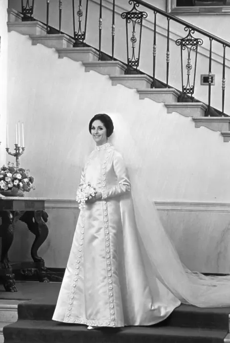Framed Print : Lynda Johnson in Her Wedding Dress Framed Print : Lynda Johnson in Her Wedding Dress