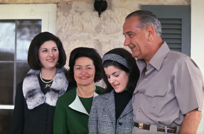 Framed Print : Lyndon B. Johnson with His Family Framed Print : Lyndon B. Johnson with His Family