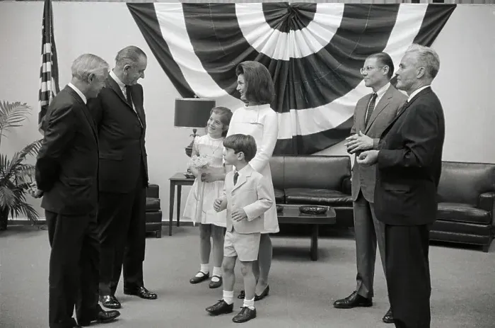 Framed Print : Lyndon B. Johnson Meeting with Kennedy Family Framed Print : Lyndon B. Johnson Meeting with Kennedy Family