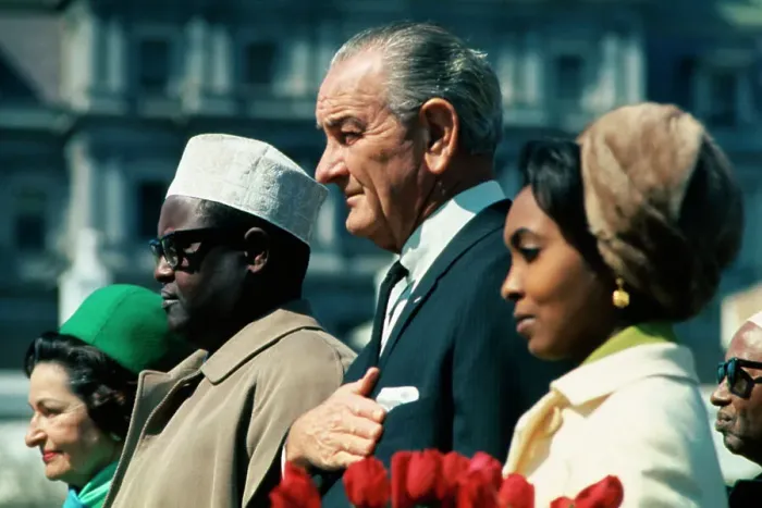 Framed Print : Lyndon B. Johnson with Mohamed Ibrahim Egal Framed Print : Lyndon B. Johnson with Mohamed Ibrahim Egal