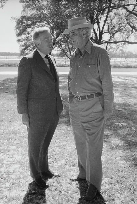 Framed Print : Lyndon B. Johnson and Walter Cronkite Framed Print : Lyndon B. Johnson and Walter Cronkite