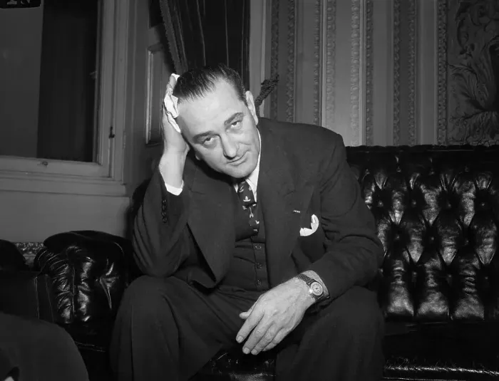 Framed Print : Lyndon B. Johnson Wiping His Forehead Framed Print : Lyndon B. Johnson Wiping His Forehead