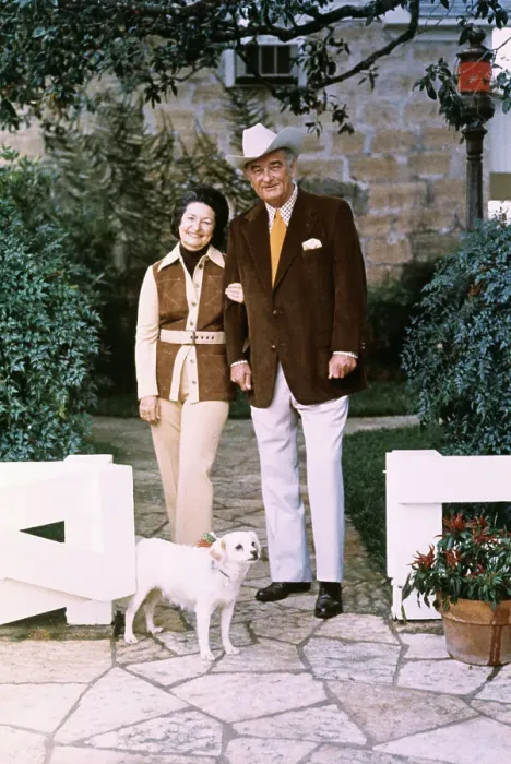 Framed Print : Lyndon B. and Lady Bird Johnson at LBJ Ranch