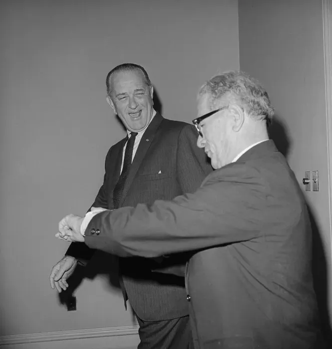 Framed Print : Lyndon Johnson and Allen Ellender