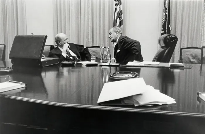 Framed Print : Lyndon Johnson & Dean Rusk Seated Framed Print : Lyndon Johnson & Dean Rusk Seated