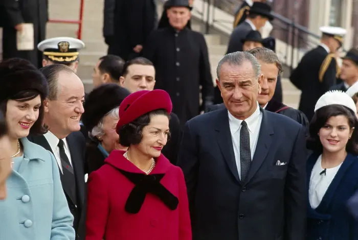 Framed Print : Lyndon Johnson with Family and Others Framed Print : Lyndon Johnson with Family and Others