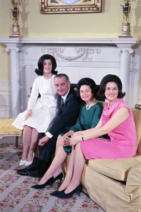 Framed Print : Lyndon Johnson and Family Framed Print : Lyndon Johnson and Family