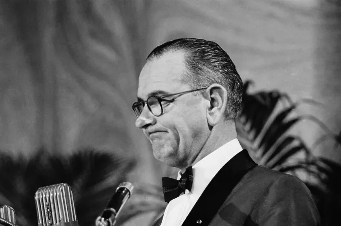 Framed Print : Lyndon Johnson Giving Speech Framed Print : Lyndon Johnson Giving Speech