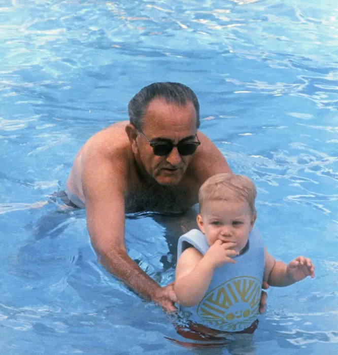 Framed Print : Lyndon Johnson and His Grandson Framed Print : Lyndon Johnson and His Grandson