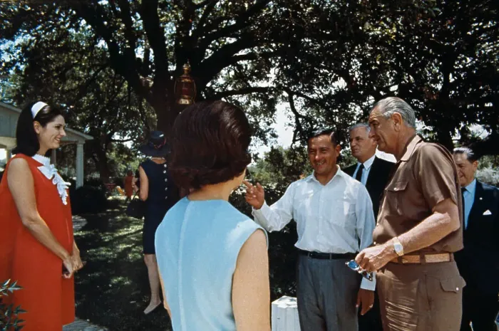 Framed Print : Lyndon Johnson Greeting President of Bolivia Framed Print : Lyndon Johnson Greeting President of Bolivia