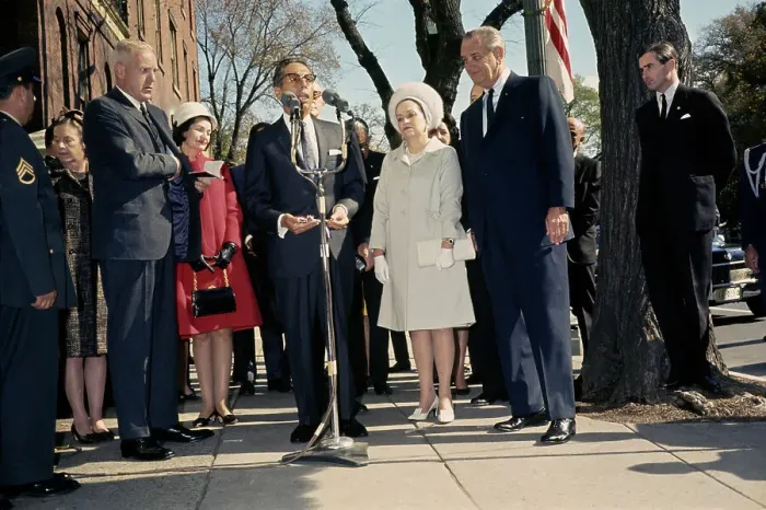 Framed Print : Lyndon Johnson And Gustavo Diaz Ordaz