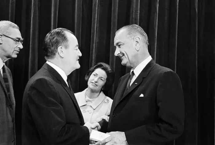 Framed Print : Lyndon Johnson & Hubert Humphrey Framed Print : Lyndon Johnson & Hubert Humphrey