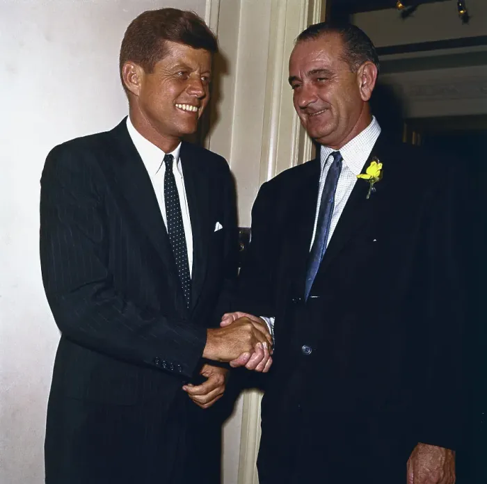 Framed Print : Lyndon Johnson and John F. Kennedy Framed Print : Lyndon Johnson and John F. Kennedy
