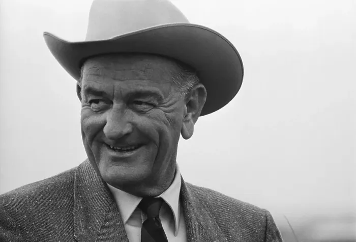 Framed Print : Lyndon Johnson Wearing Cowboy Hat Framed Print : Lyndon Johnson Wearing Cowboy Hat