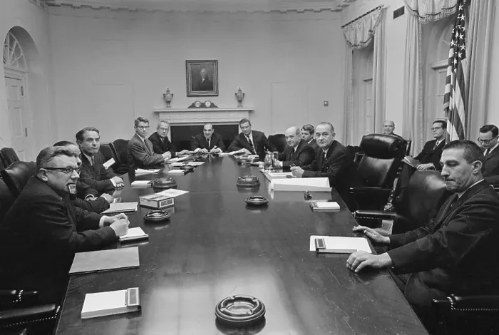 Framed Print : Lyndon Johnson's Cabinet Framed Print : Lyndon Johnson's Cabinet