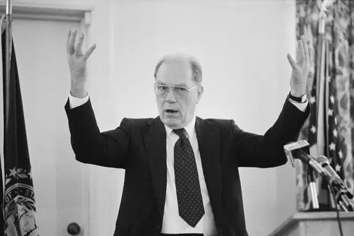 Framed Print : Lyndon LaRouche Raising Arms Framed Print : Lyndon LaRouche Raising Arms