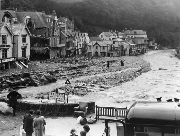 Framed Print : Lynmouth Flood Framed Print : Lynmouth Flood