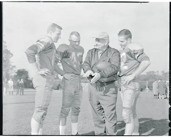 Framed Print : Lynn Waldorf Talking to His Quarterbacks