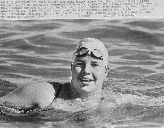 Framed Print : Lynne Cox Swimming in Bering Sea Framed Print : Lynne Cox Swimming in Bering Sea