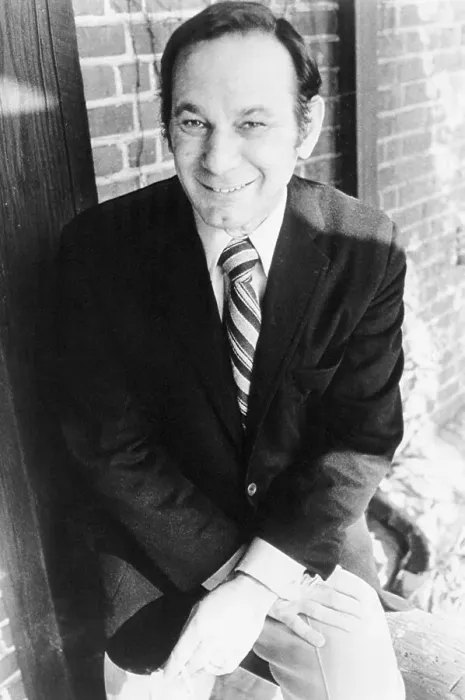 Framed Print : Lyric Writer Hal David Posing on Bannister