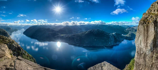 Lysefjord from Preikestolen (Pulpit Rock) in Norway