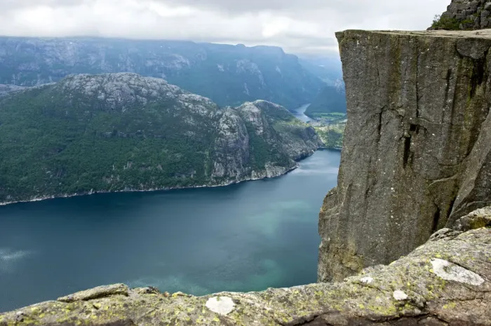 Framed Print : The Lysefjord, the Pulpit Rock on the right, Rogaland, Norway