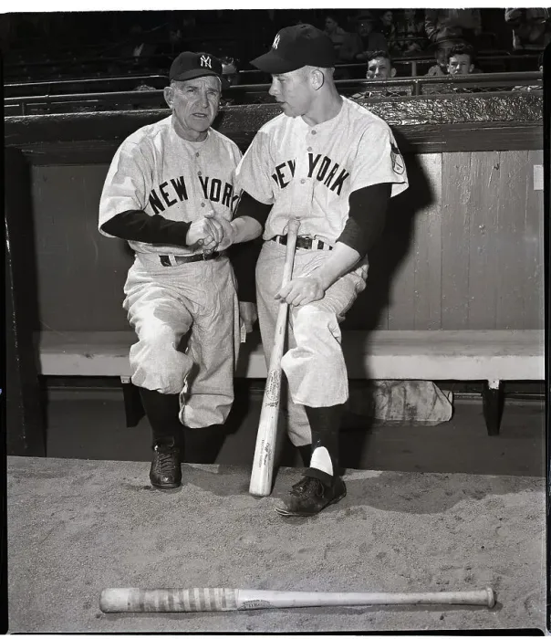 Framed Print : M. Mantle Snaking Casey Stengel'S Hand Framed Print : M. Mantle Snaking Casey Stengel'S Hand