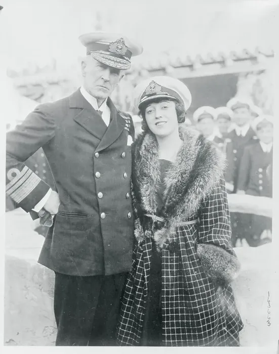 Framed Print : Mabel Normand with British Fleet Commander Framed Print : Mabel Normand with British Fleet Commander