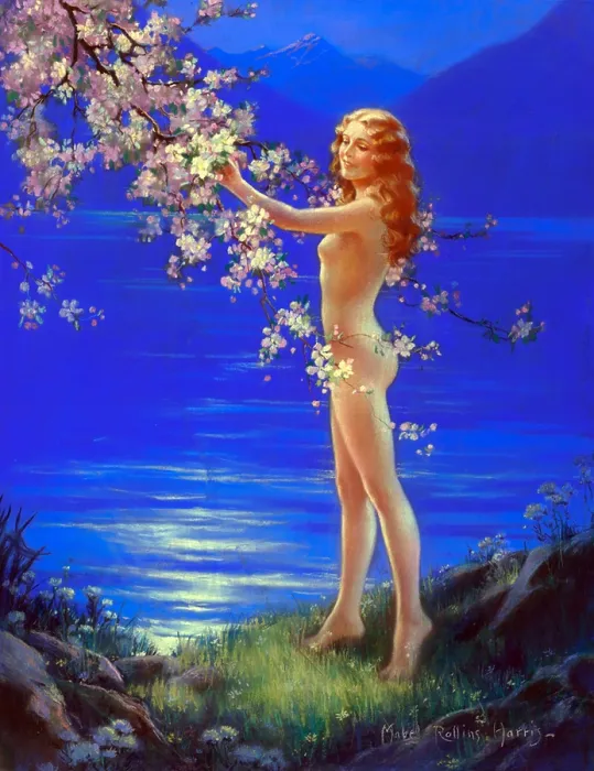 Framed Print : Bloom. Mabel Rollins Harris (1896-?) [active 1920s-40s] was an American