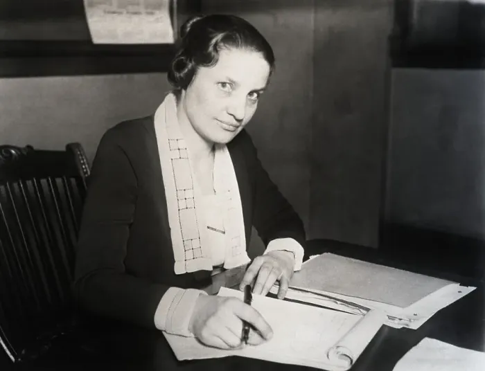 Framed Print : Mabel Walker Willibrandt at Her Desk Framed Print : Mabel Walker Willibrandt at Her Desk