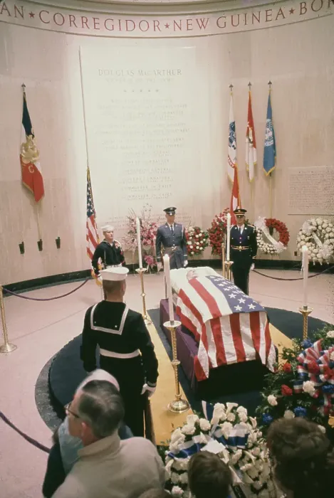 Framed Print : MacArthur's Funeral