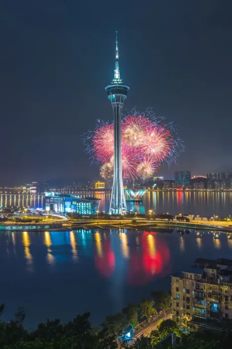 Framed Print : Macau international fireworks 2015