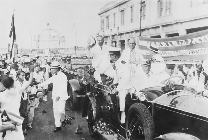 Framed Print : Machado Rides In Car / Inaug. Parade / Cuba Framed Print : Machado Rides In Car / Inaug. Parade / Cuba