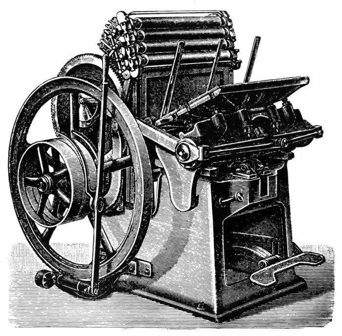 Framed Print : Machine. Antique illustration of a Machine Framed Print : Machine. Antique illustration of a Machine
