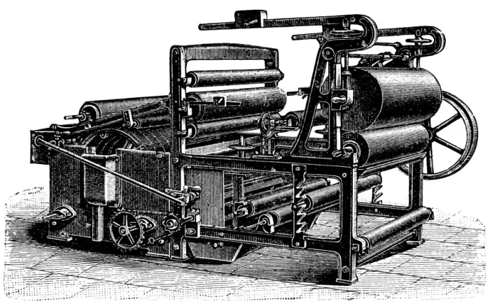 Framed Print : Machine. Antique illustration of a Machine Framed Print : Machine. Antique illustration of a Machine