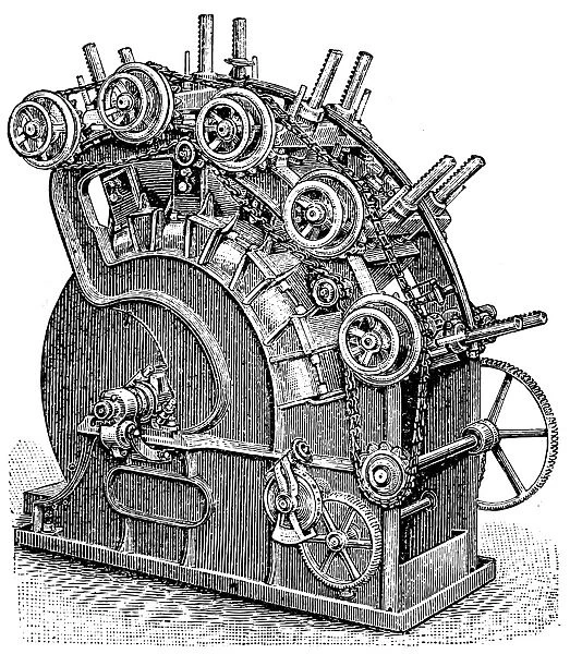 Machine. Antique illustration of a Machine