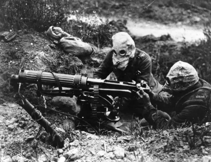 Framed Print : Machine Gunners