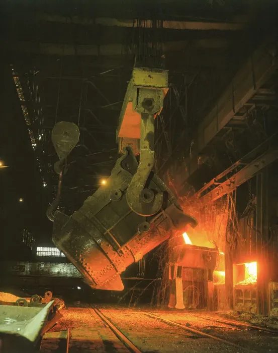 Framed Print : Machine Pouring Molten Steel Framed Print : Machine Pouring Molten Steel