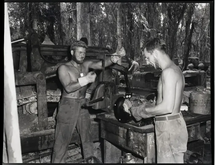 Framed Print : Machine Shop On Bougainville Framed Print : Machine Shop On Bougainville