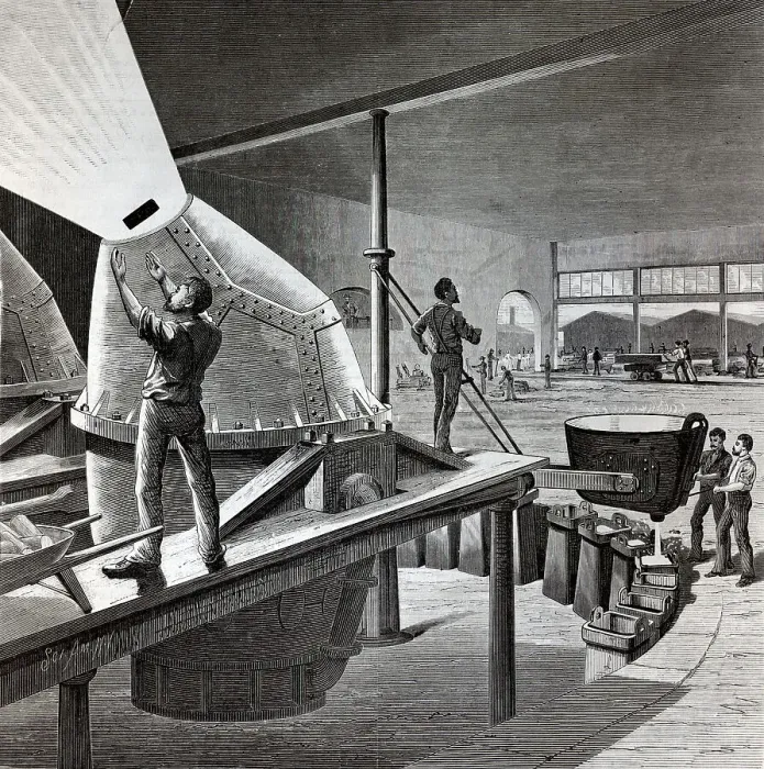 Framed Print : Machinery For Making Steel Framed Print : Machinery For Making Steel