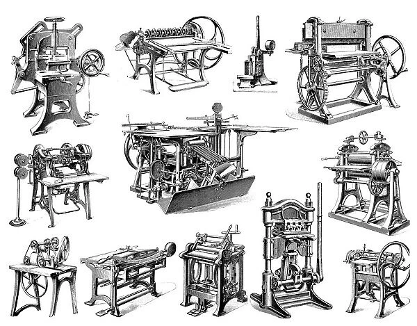 Machines. Antique illustration of a machine