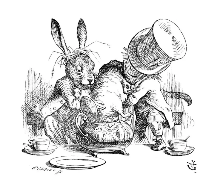 Framed Print : Mad Hatter and the March Hare Framed Print : Mad Hatter and the March Hare