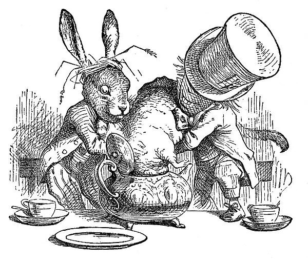 Mad Hatter and rabbit - Alice in Wonderland 1897