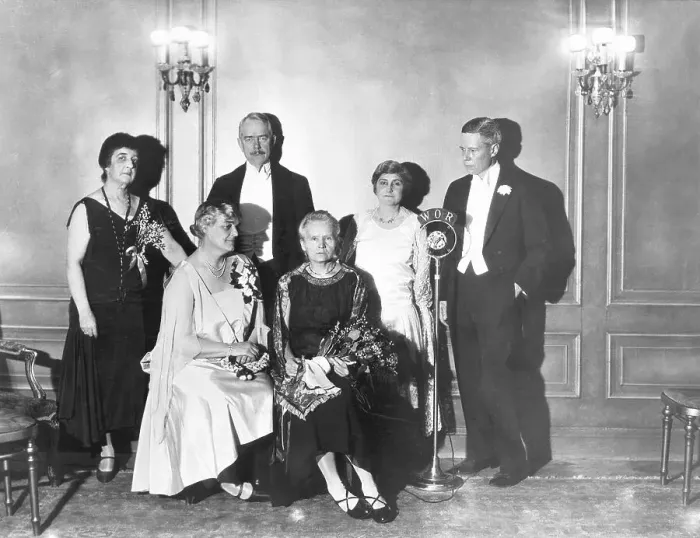 Framed Print : Madame Curie With Others at Cancer Society Dinner Framed Print : Madame Curie With Others at Cancer Society Dinner